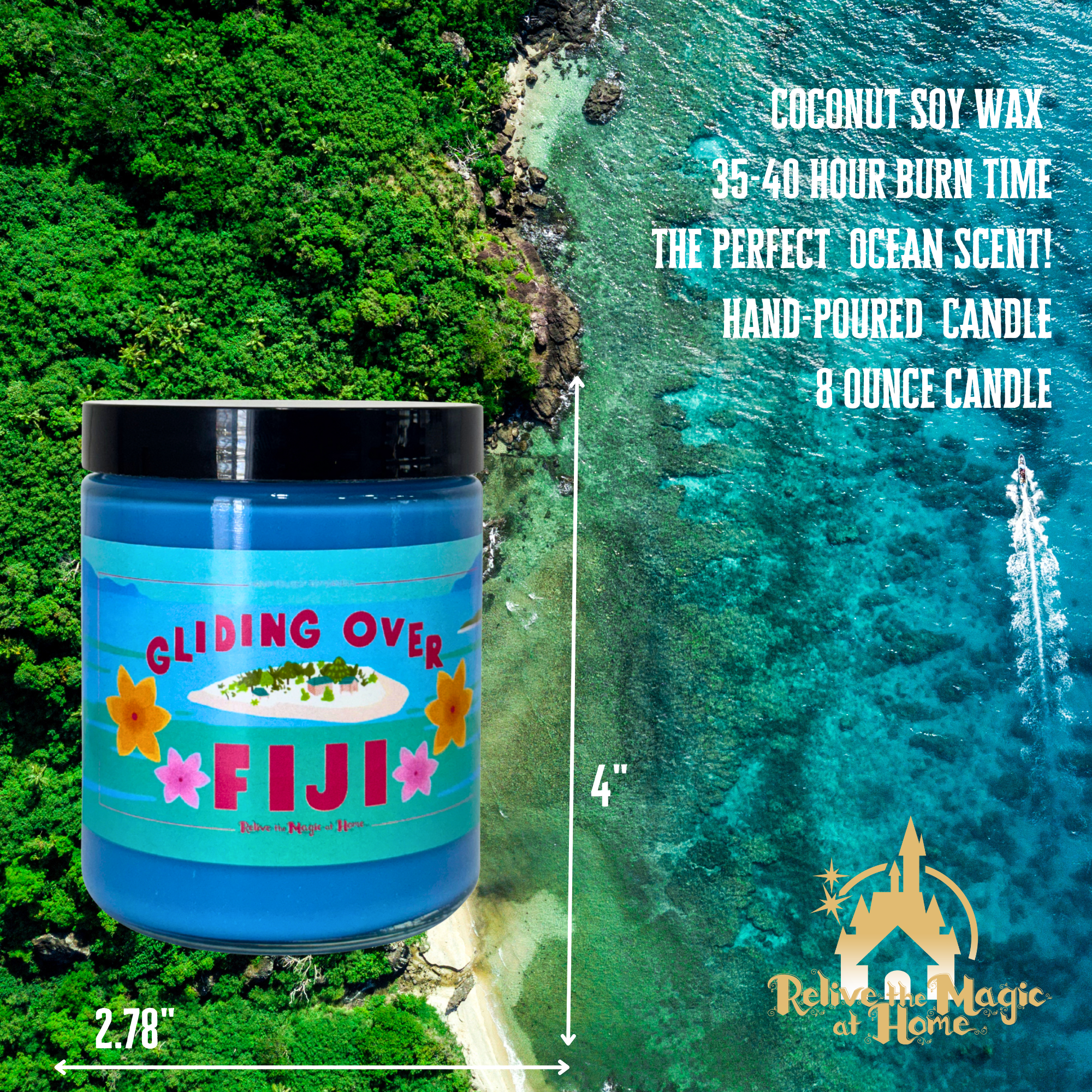 Gliding Over Fiji Candle – Soarin’ Ocean Breeze Scented Candle