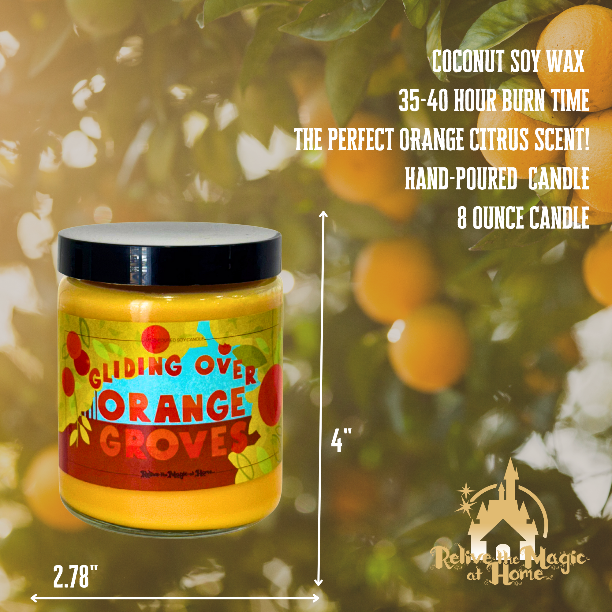 Gliding Over Orange Groves – Soarin’-Inspired Citrus Candle