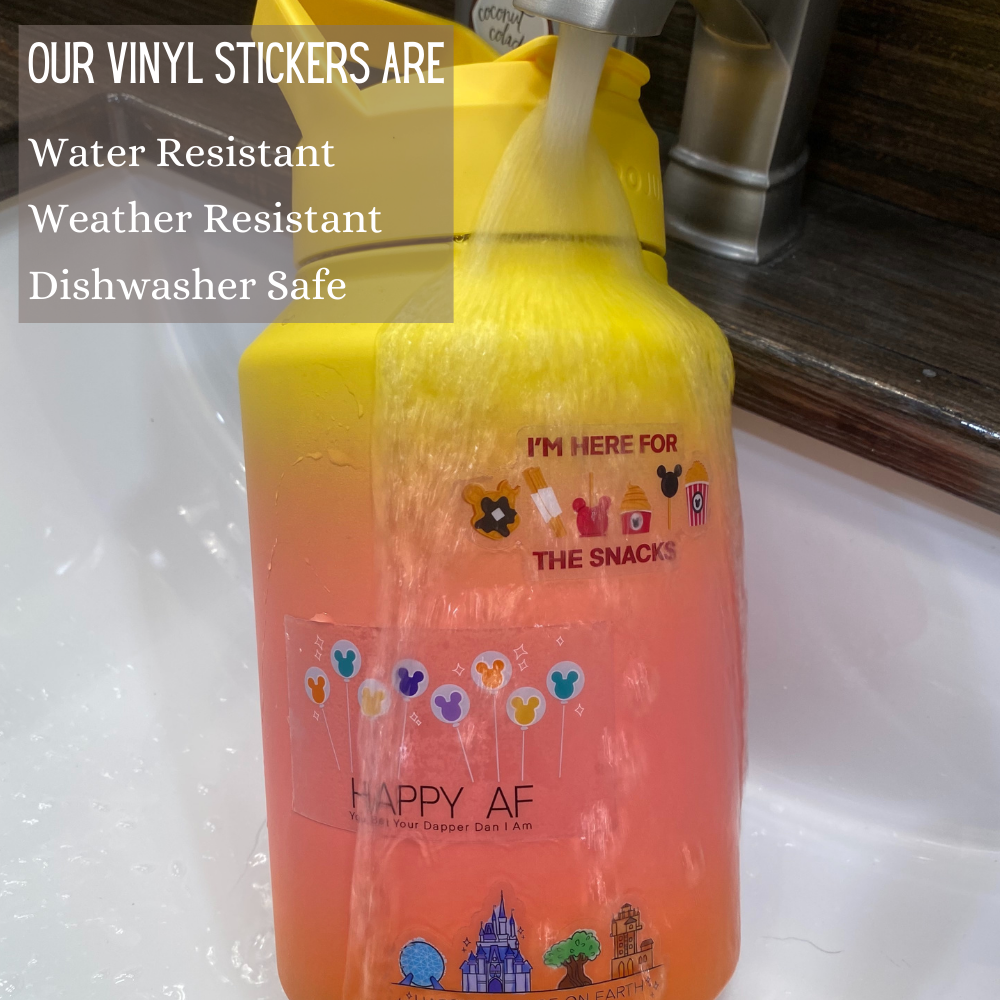 HAPPY AF Transparent Sticker | Magically-Themed Vinyl Sticker