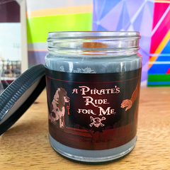 A Pirate's Ride for Me Candle – Inspired by Pirates of The Caribbean – Scent of Murky Water, Cannon Fire & Sweetness