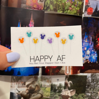 HAPPY AF Transparent Sticker | Magically-Themed Vinyl Sticker