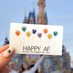 HAPPY AF Transparent Sticker | Magically-Themed Vinyl Sticker