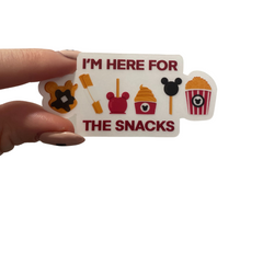 I'm Here for the Snacks | Magically-Themed Vinyl Sticker